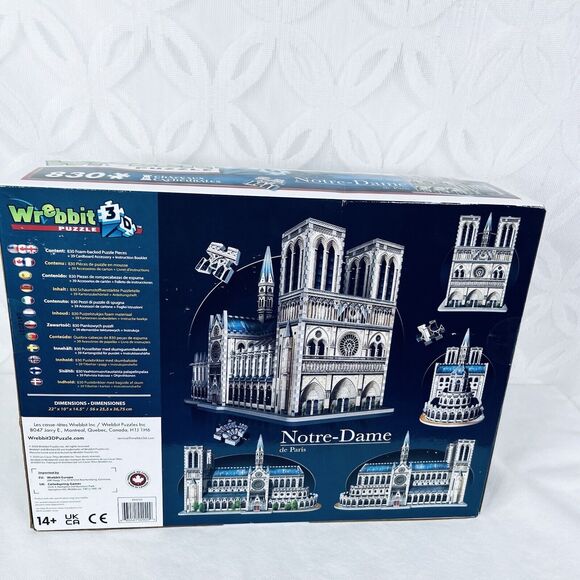 Wrebbit Castles & Cathedrals Notre-Dame de Paris 3D Puzzle: 830 Pcs - Picture 6 of 9